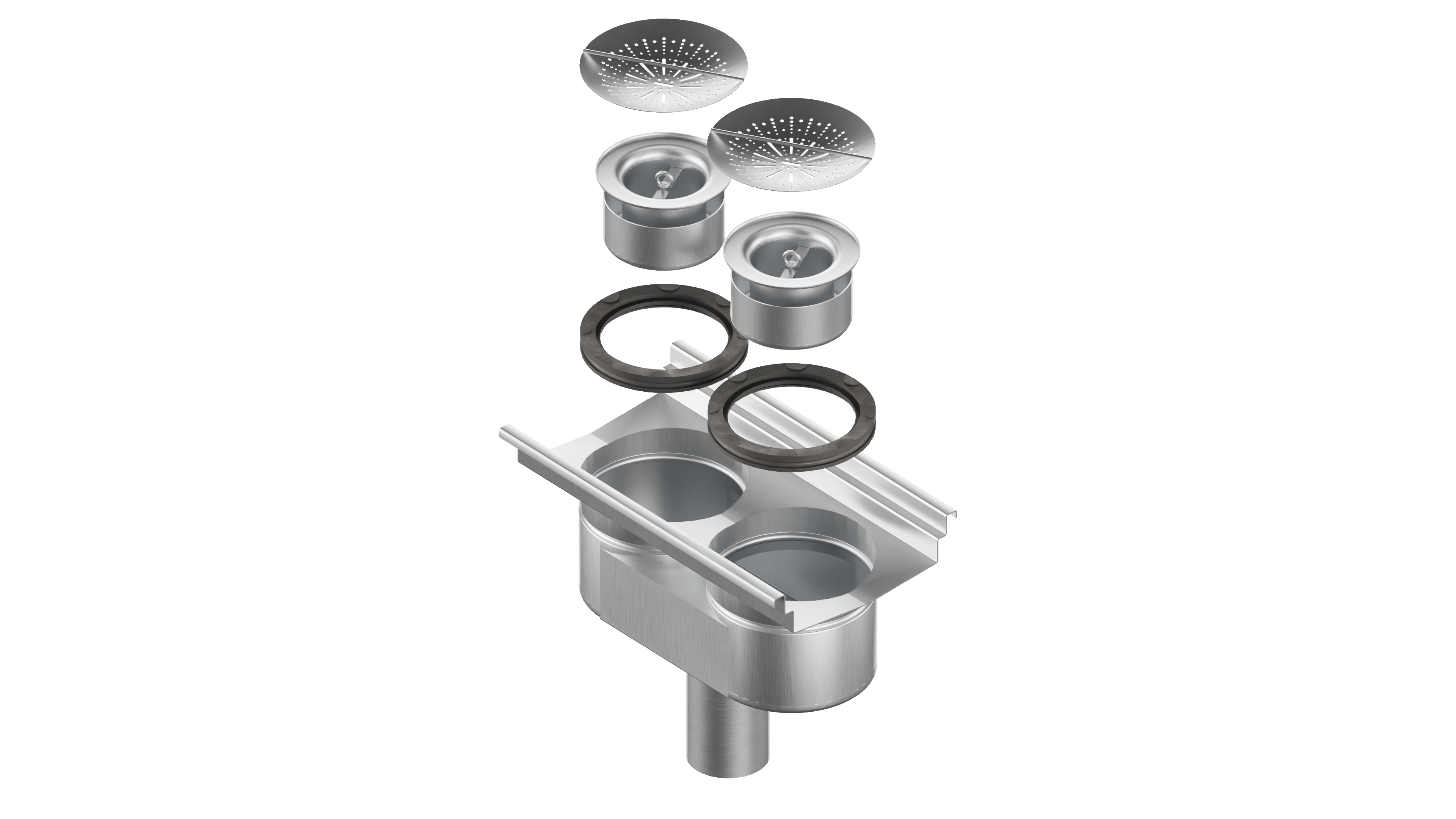 Трапоприямок вертикальный выпуск Ду100